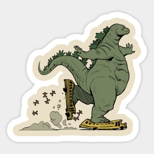 Godzilla Skating Sticker